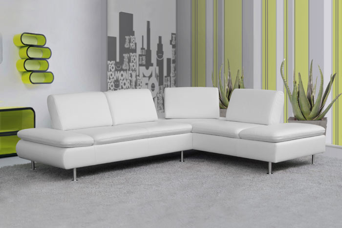 Polsterliege Sofa weiß Modell 100